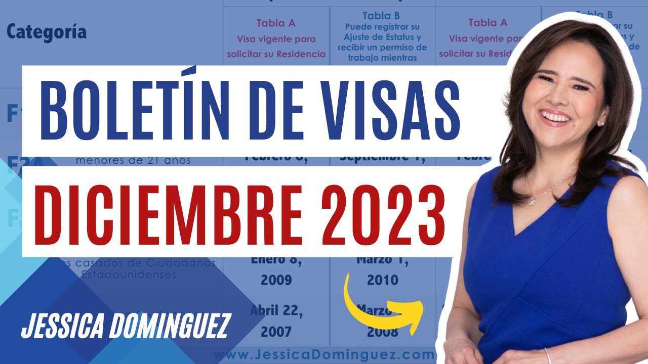 🇺🇸 Boletín de Visas DICIEMBRE 2023 Inmigración Abogada Jessica